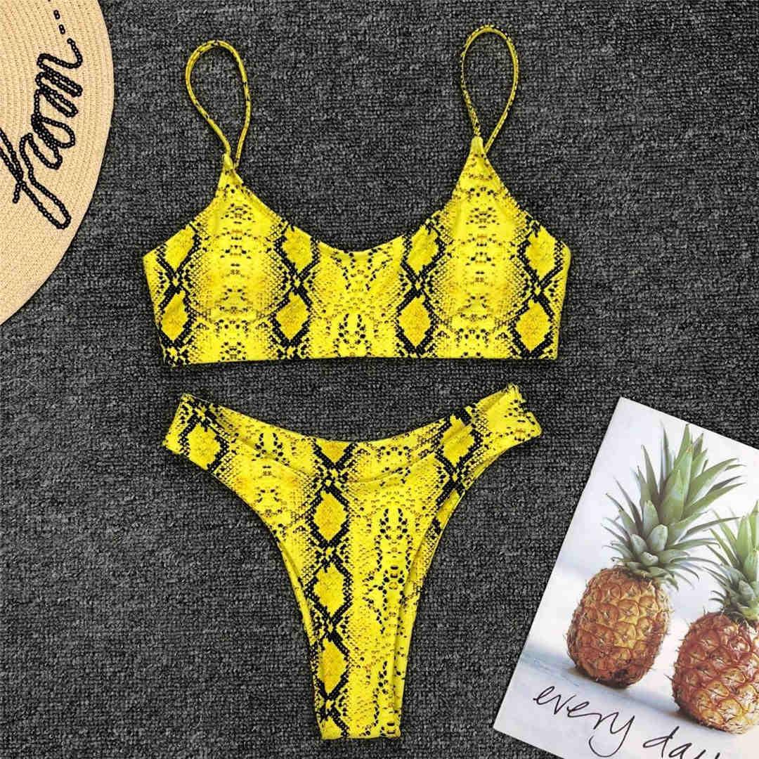 Leopard Bikini Women Swimwear Female Swimsuit Women Two Pieces Scalloped Bikini Set Swimsuits Bathing Suit Two-pieces Bikini Set Bather Bathing Suit