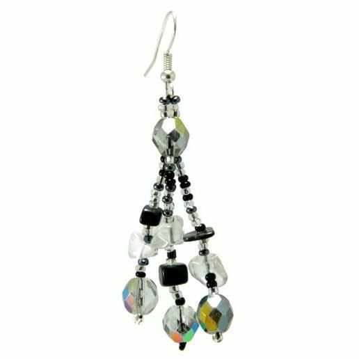 Luzy Seed Bead Dangly Earrings - Guatemala