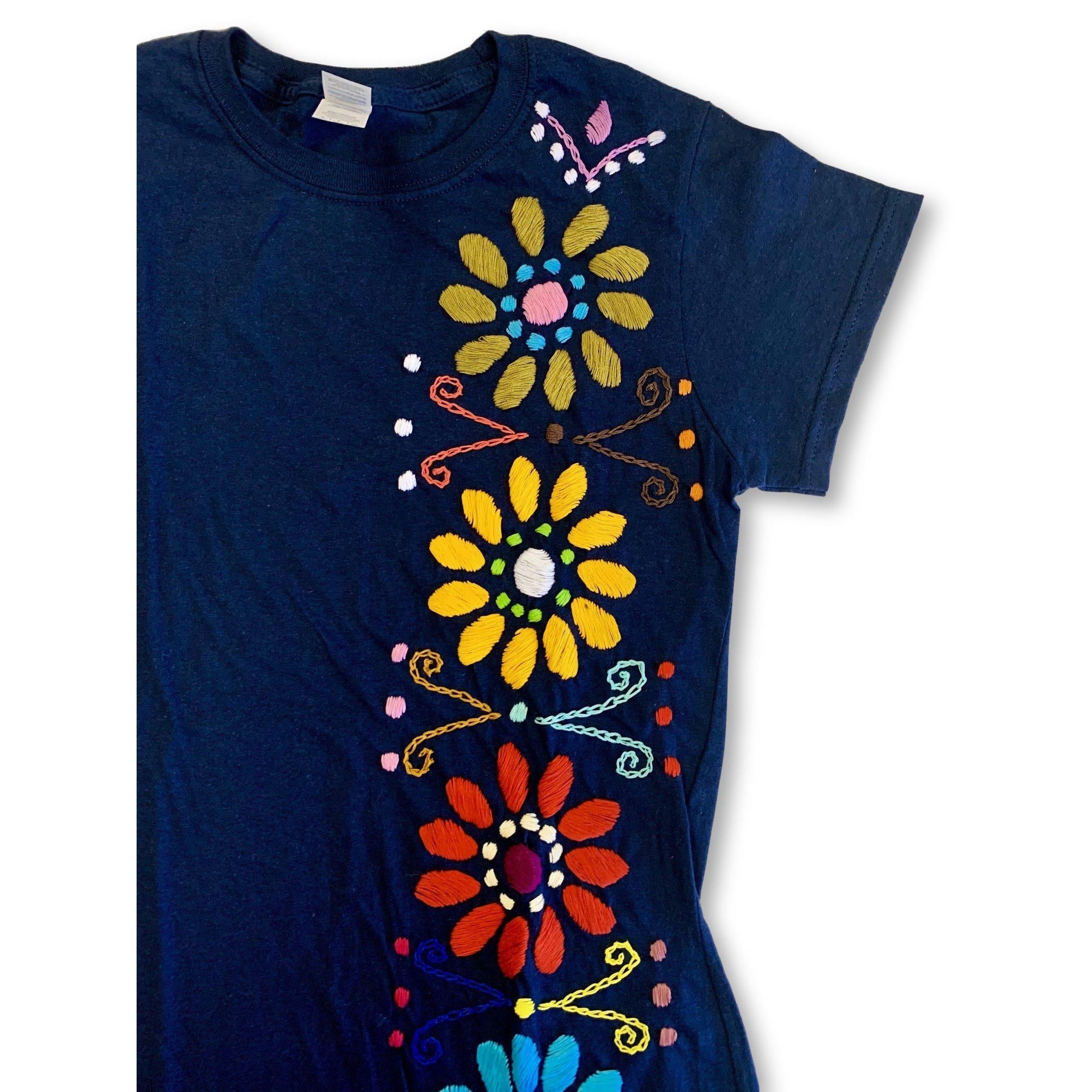 Luzy Hand Embroidered Fitted T-Shirt - Mexico