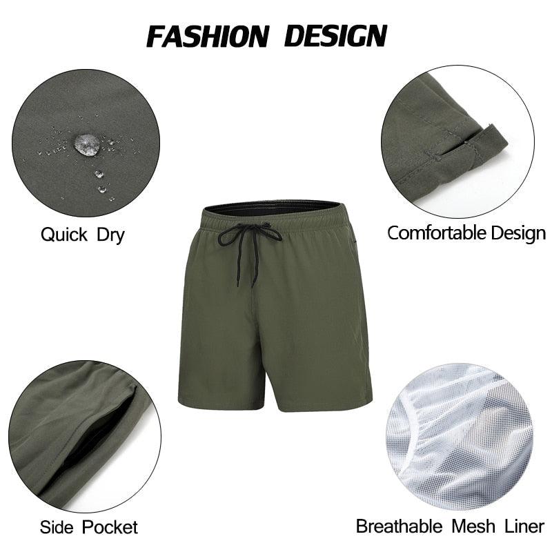 Men's Stretch Swim Trunks Quick Dry Beach Shorts With Zipper Pockets and Mesh Lining Men's Swim Trunks Quick Dry Beach Shorts with Pockets Swimsuits for Men