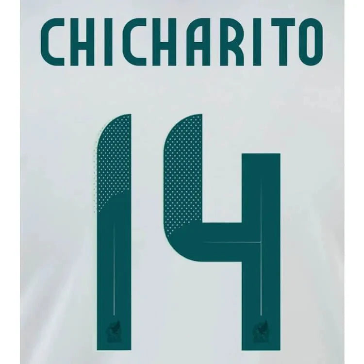 Mexico 2024/25 Away Chicharito #14 Youth Jersey Name Set