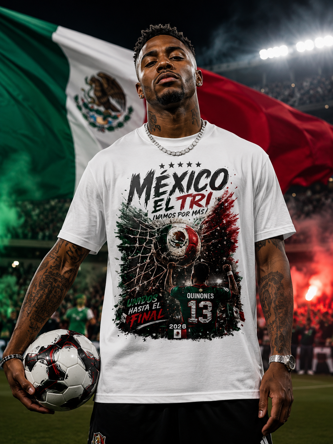 Viva Mexico El Tri Tricolor 2026 Soccer Fan T-shirt | World Knockout Rounds Viral Latino Tees | Heavyweight Cotton