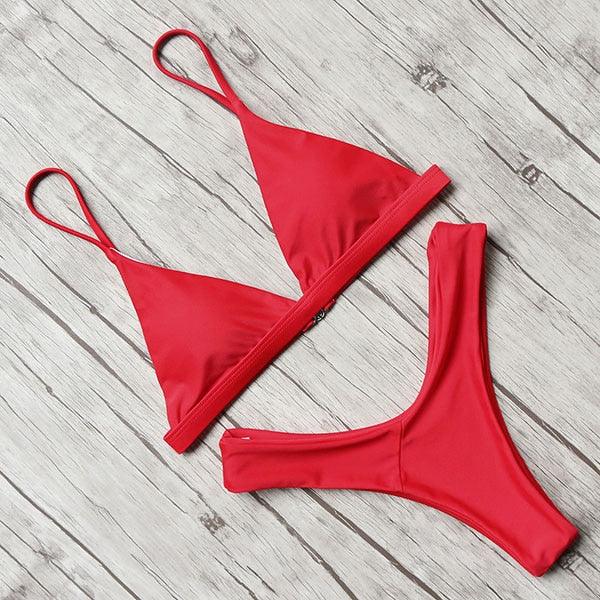 Micro Mini Bikini Swimwear Women Halter Push Up Bikini Set Padded Bra Women's Underwired Triangle Bathing Two Pieces Swimsuit Bikini Set Swimsuit Bandage Swim Suit