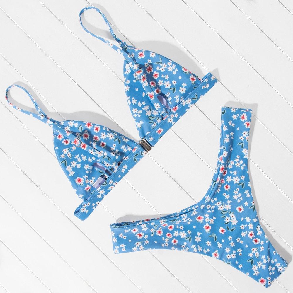 Micro Mini Bikini Swimwear Women Halter Push Up Bikini Set Padded Bra Women's Underwired Triangle Bathing Two Pieces Swimsuit Bikini Set Swimsuit Bandage Swim Suit