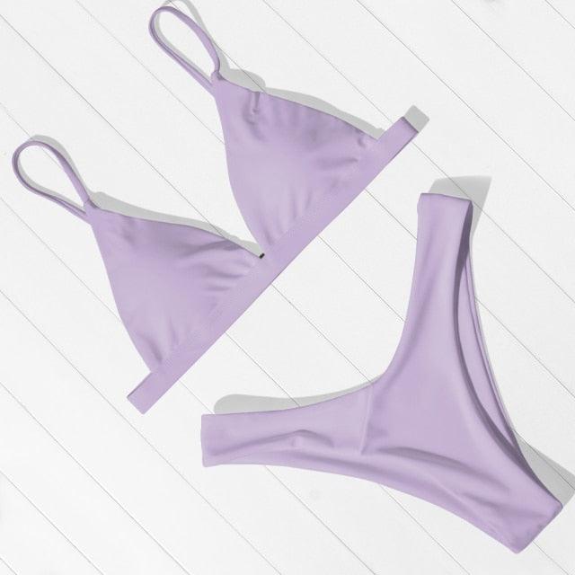 Micro Mini Bikini Swimwear Women Halter Push Up Bikini Set Padded Bra Women's Underwired Triangle Bathing Two Pieces Swimsuit Bikini Set Swimsuit Bandage Swim Suit