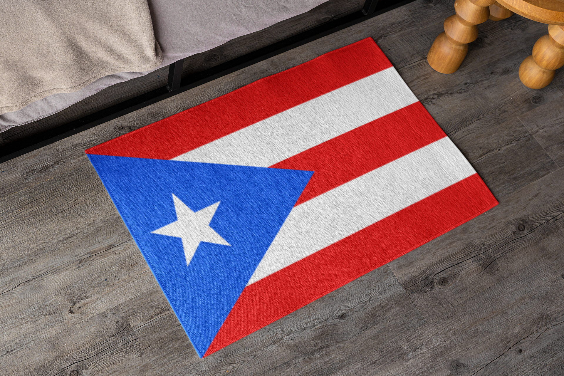 Alfombrilla Antideslizante para Exteriores con la Bandera de Puerto Rico | Copa América | 24"x36"