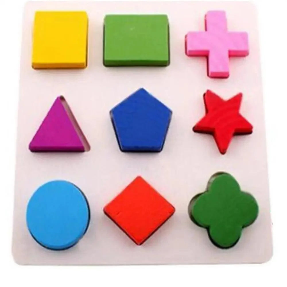 Montessori Cartoon Animal Educational Wooden Beaded Geometry Digital Clock Puzzles Matching Clock Toy For Children