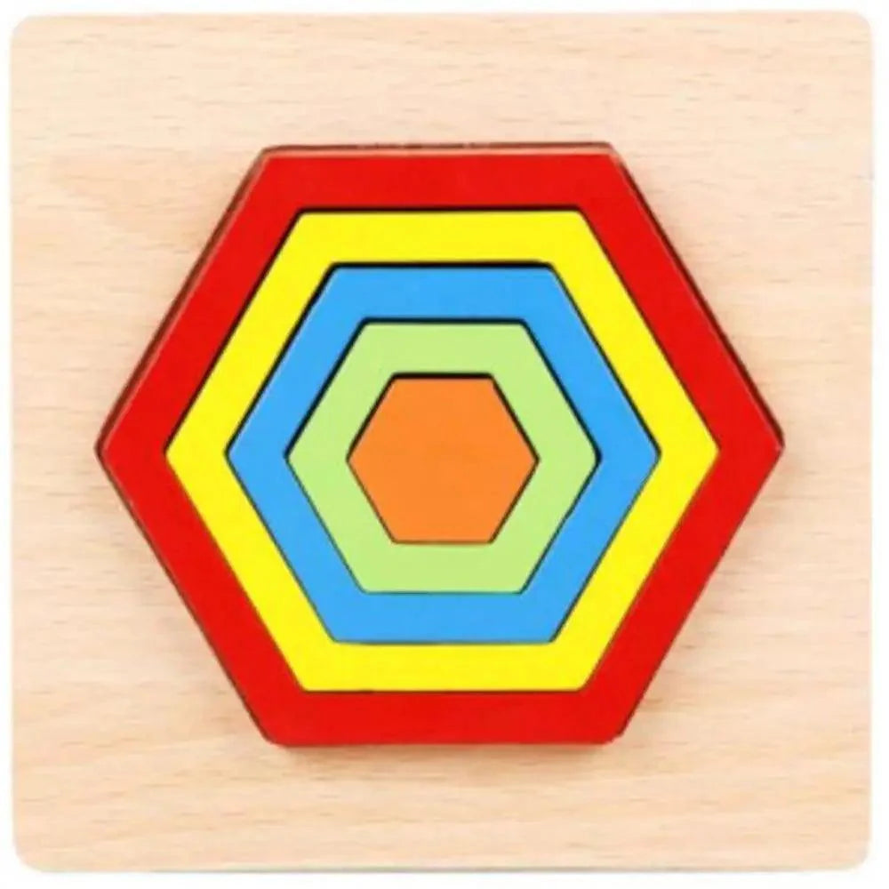 Montessori Cartoon Animal Educational Wooden Beaded Geometry Digital Clock Puzzles Matching Clock Toy For Children