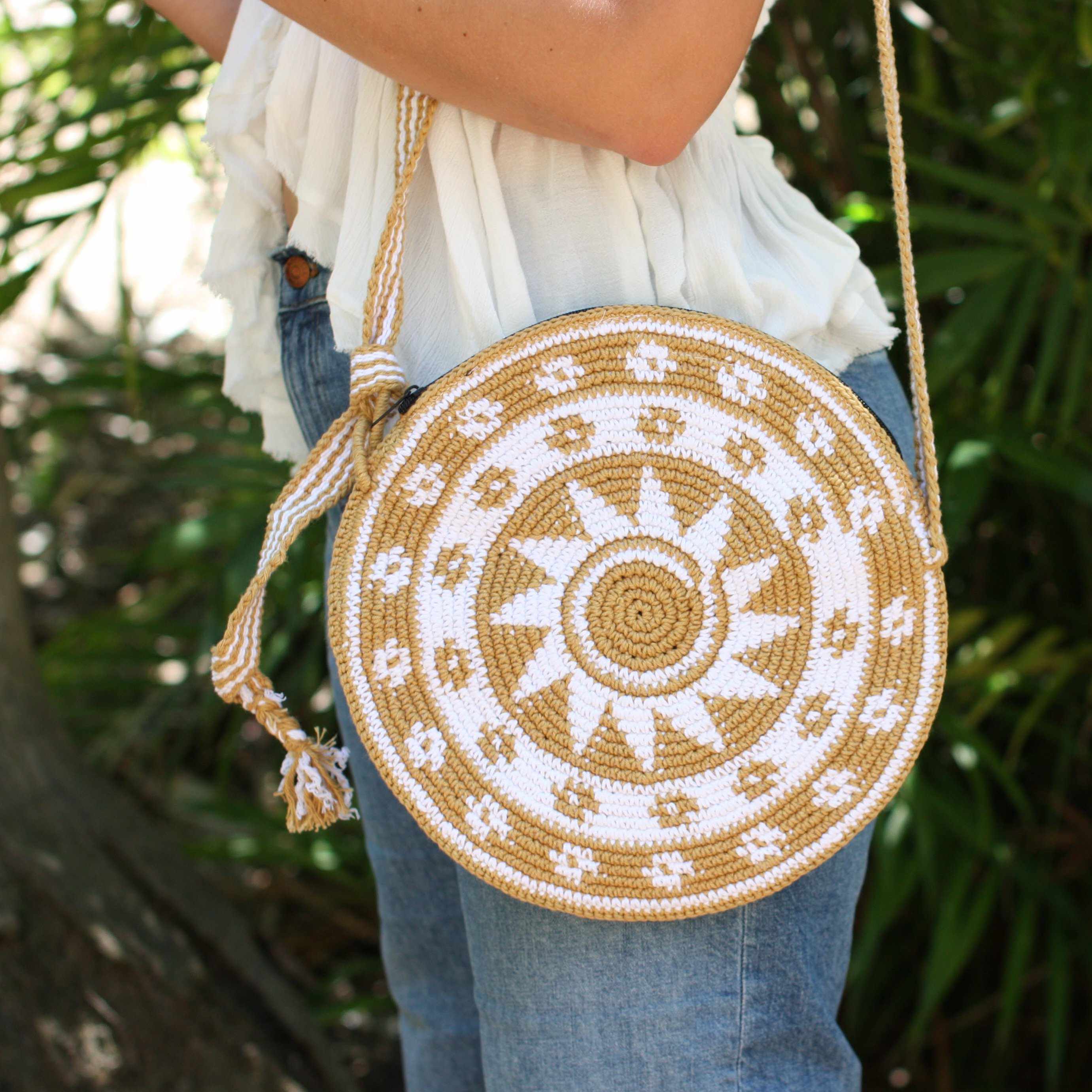Bolso Redondo Cruzado Nadia Crochet - Guatemala