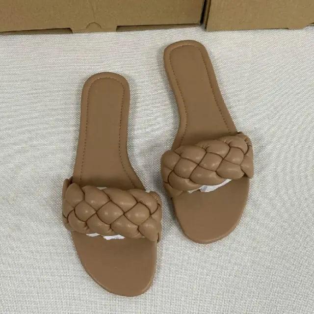 New 2021 Summer Sandals Flat Bottom Fashion Women Slides Sandals slipper - Outdoor designer shoes for women