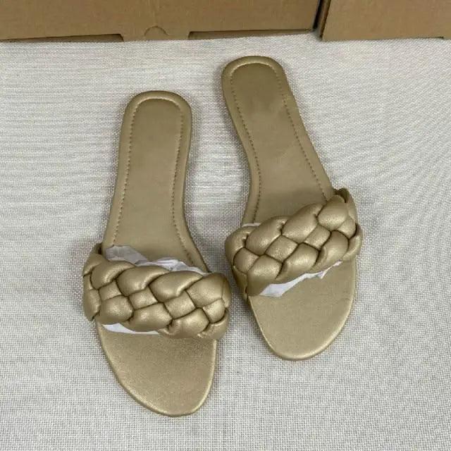 New 2021 Summer Sandals Flat Bottom Fashion Women Slides Sandals slipper - Outdoor designer shoes for women