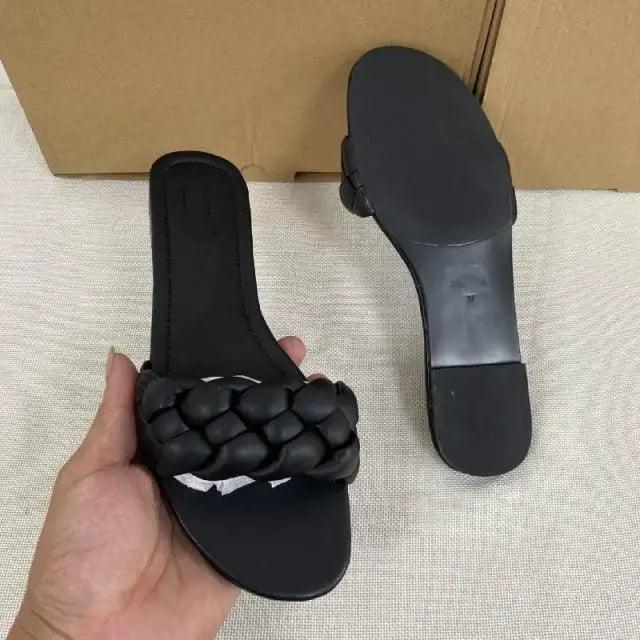 New 2021 Summer Sandals Flat Bottom Fashion Women Slides Sandals slipper - Outdoor designer shoes for women