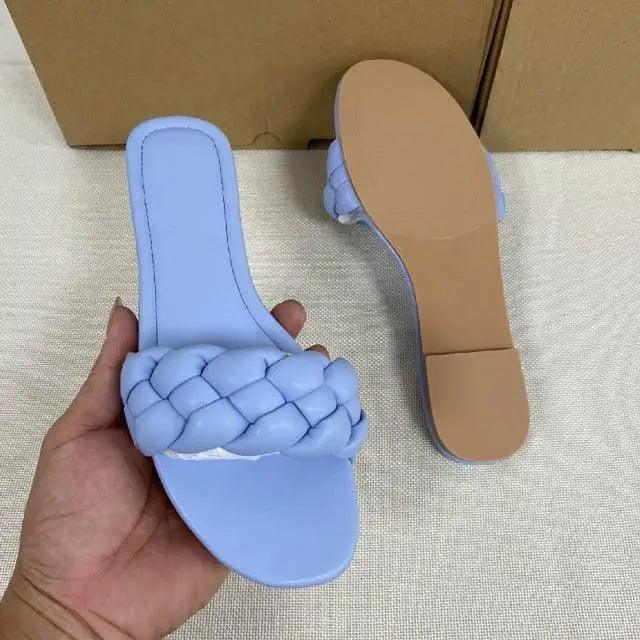 New 2021 Summer Sandals Flat Bottom Fashion Women Slides Sandals slipper - Outdoor designer shoes for women