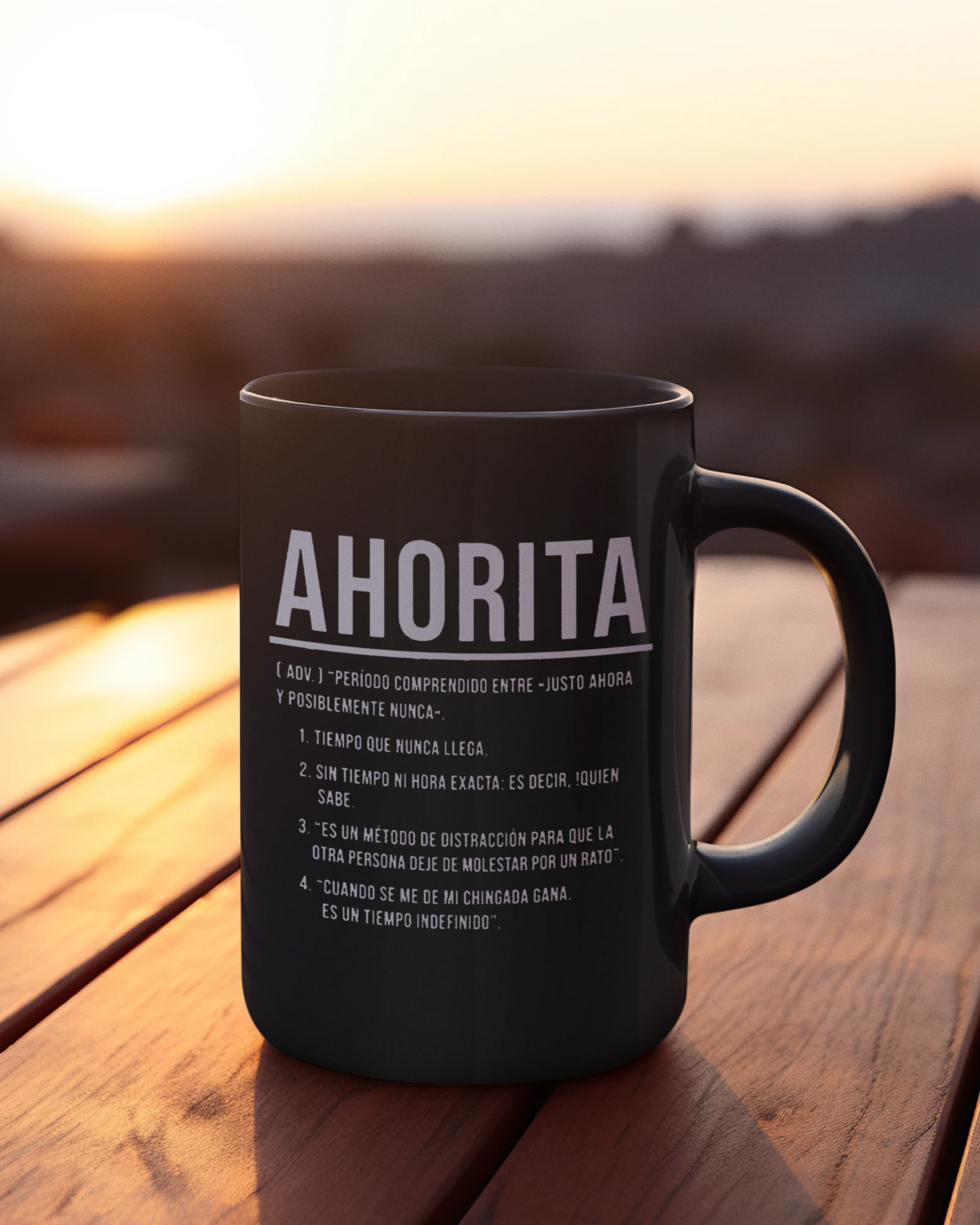AHORITA Definición, El Tiempo Que Nunca Llega Taza de Café | Productos Latinos Virales y Divertidos | 11 o 15 Onzas