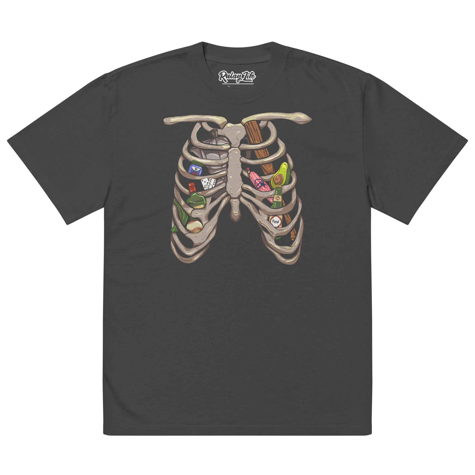 Costillar Dominicano – Camiseta descolorida de talla grande