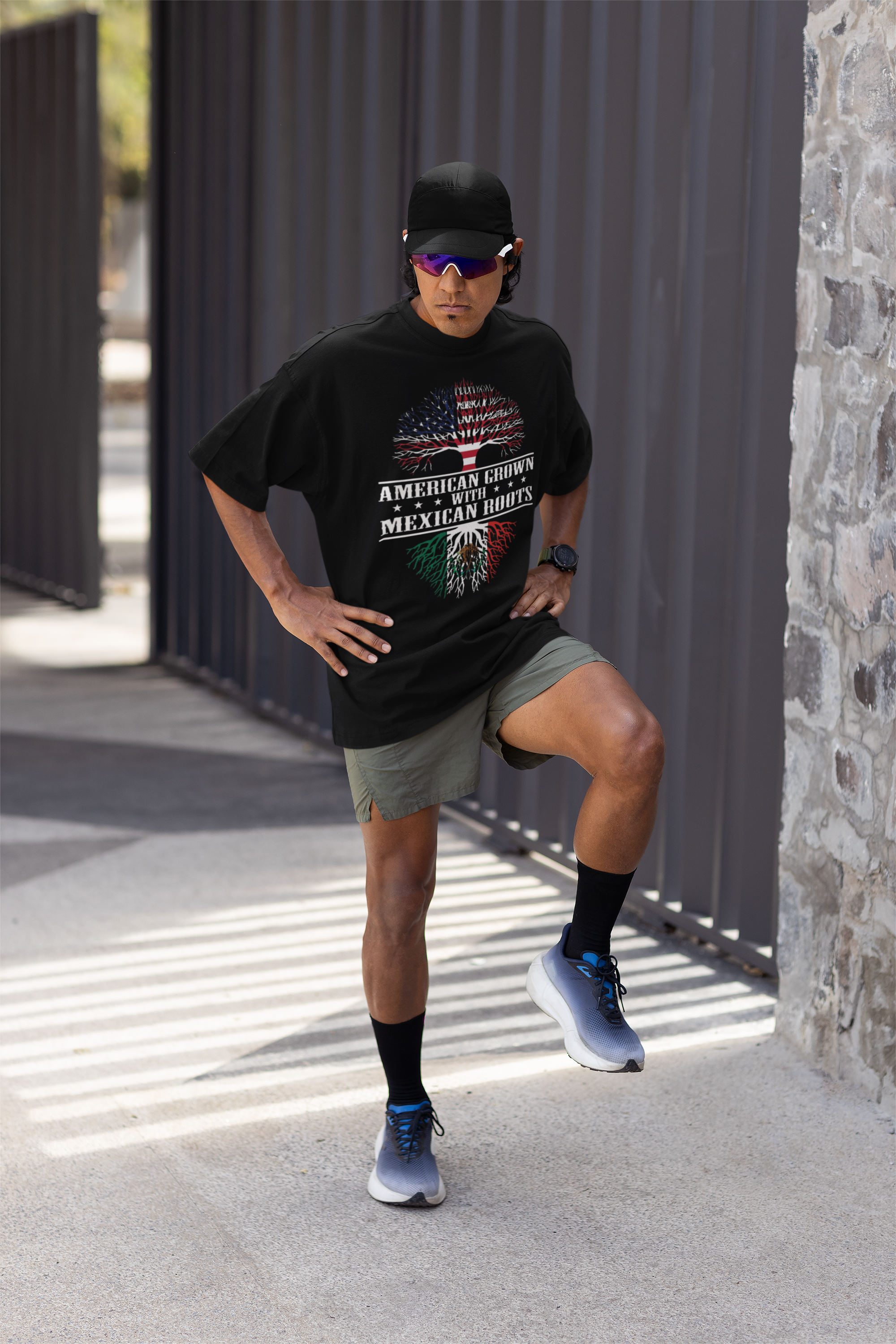 AMERICAN GROWN w/ MEXICAN ROOTS T-Shirt | USA Latino Vibes (Mexico) - July 4th | 2 Colors