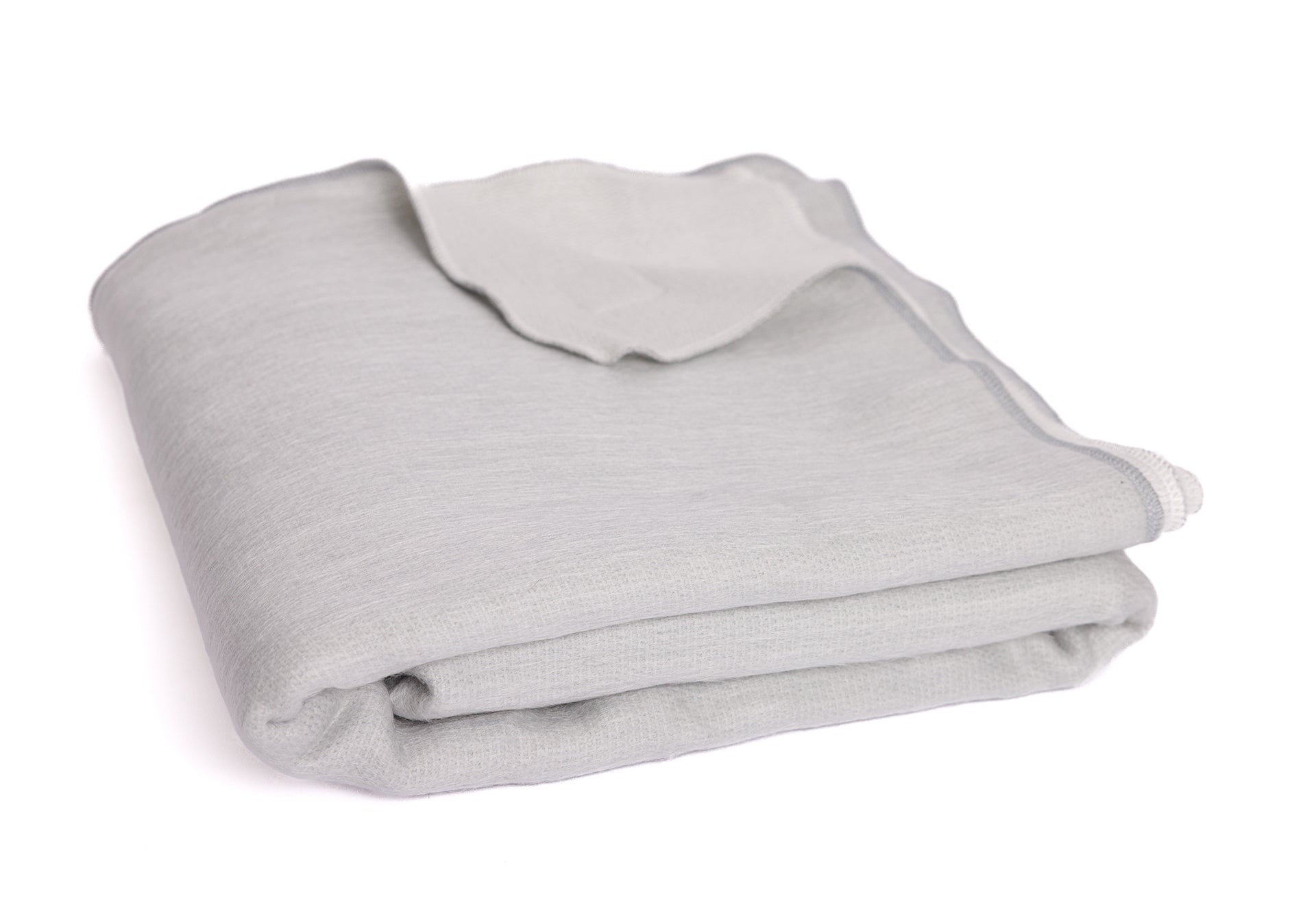 Kani Collection - Handwoven Reversible Glacier Gray & White Alpaca Throw Blanket From Ecuador