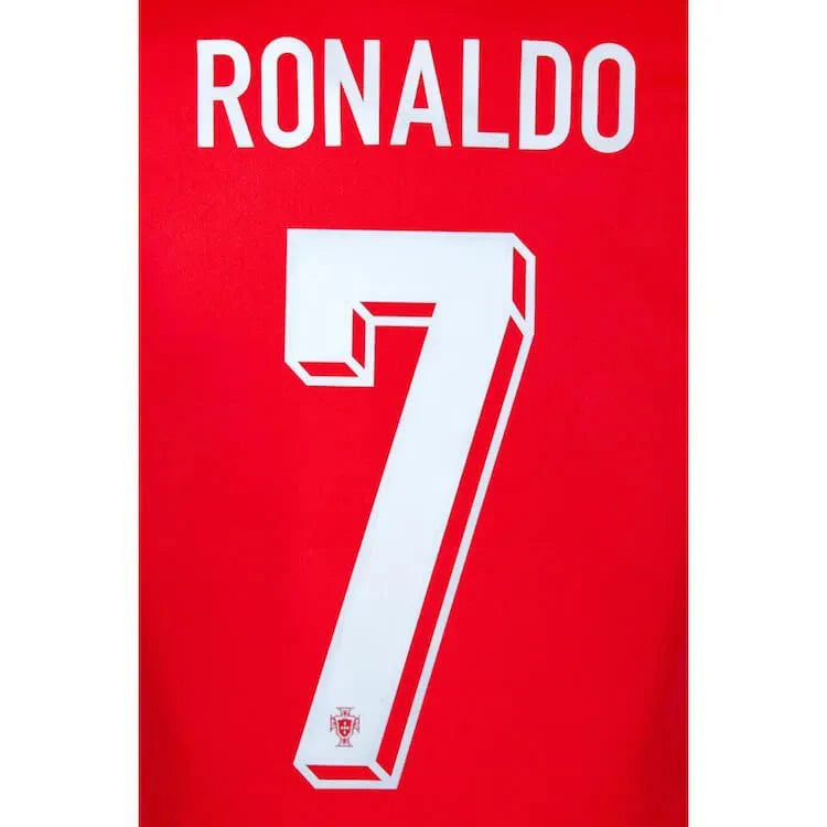 Portugal 2024/25 Home Ronaldo #7 YOUTH Jersey Name Set