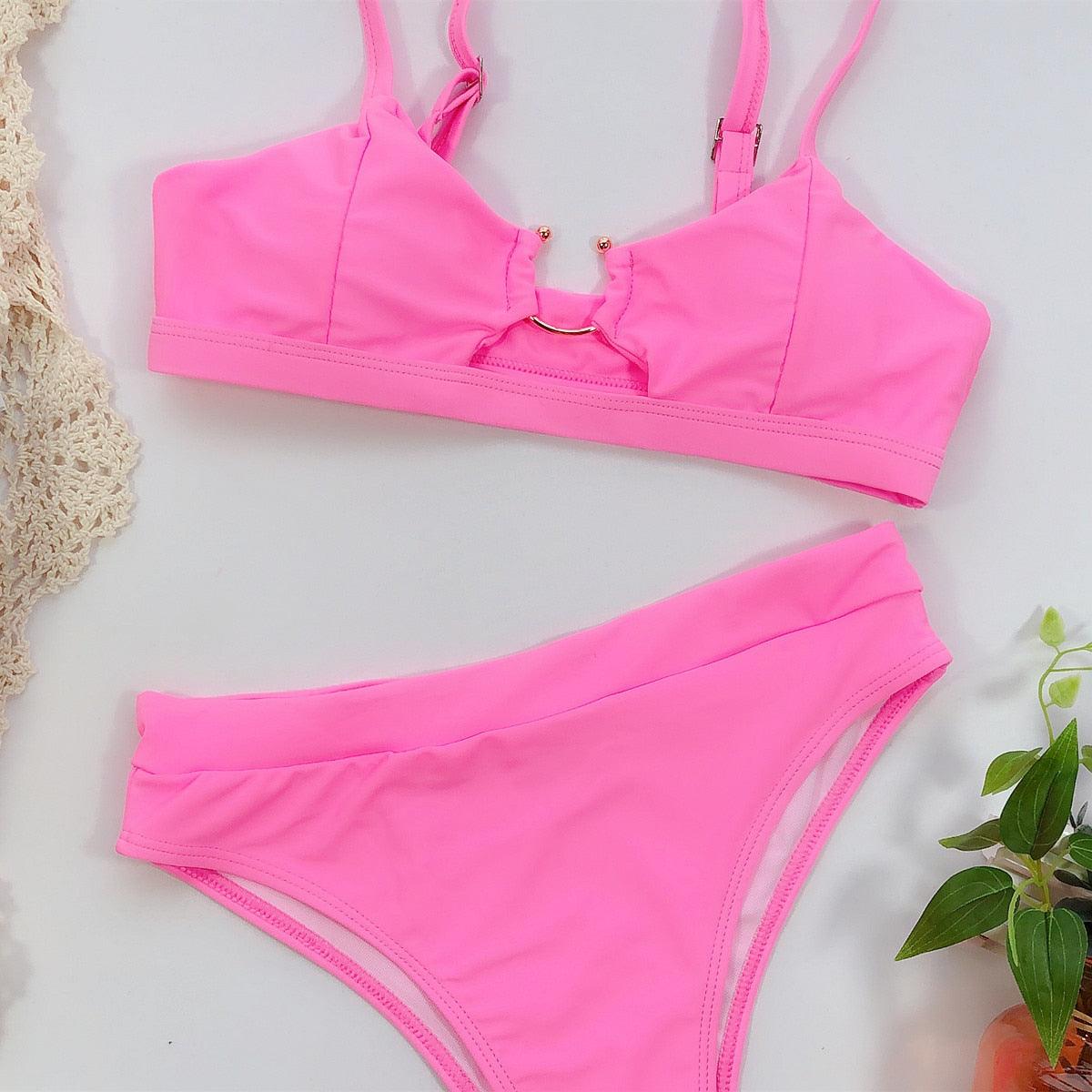 Leopard Bikinis Bikini Swimming Women's Bathing Suits Push Up Swimsuit Women's Padded Underwire Bikini Wire Push Up Bathing Suit Leopard Printed High Cut Vintage Swimsuit