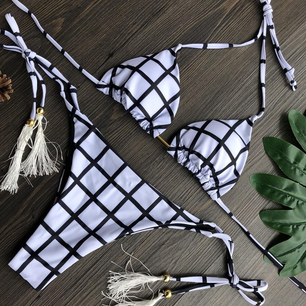 Popular Women's Beachwear Bikini Set Swimwear Push-Up Padded Swimsuit Floral Bikini Set Low Rise Ruffled Two Pieces Swimsuit Push Up Bathing Suit Swimwear