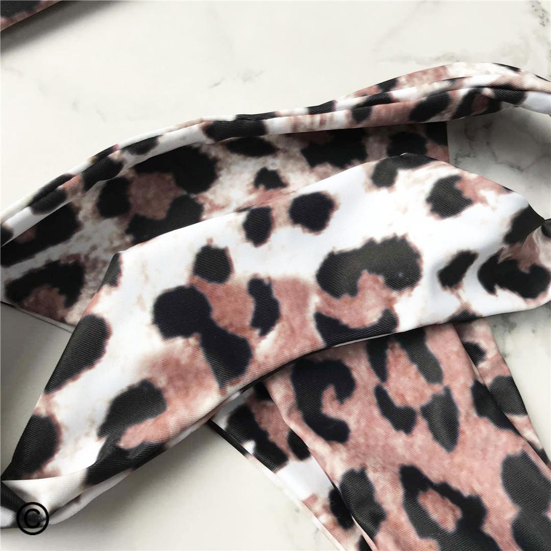 Leopard Bikini Women Swimwear Female Swimsuit Women Two Pieces Scalloped Bikini Set Swimsuits Bathing Suit Two-pieces Bikini Set Bather Bathing Suit