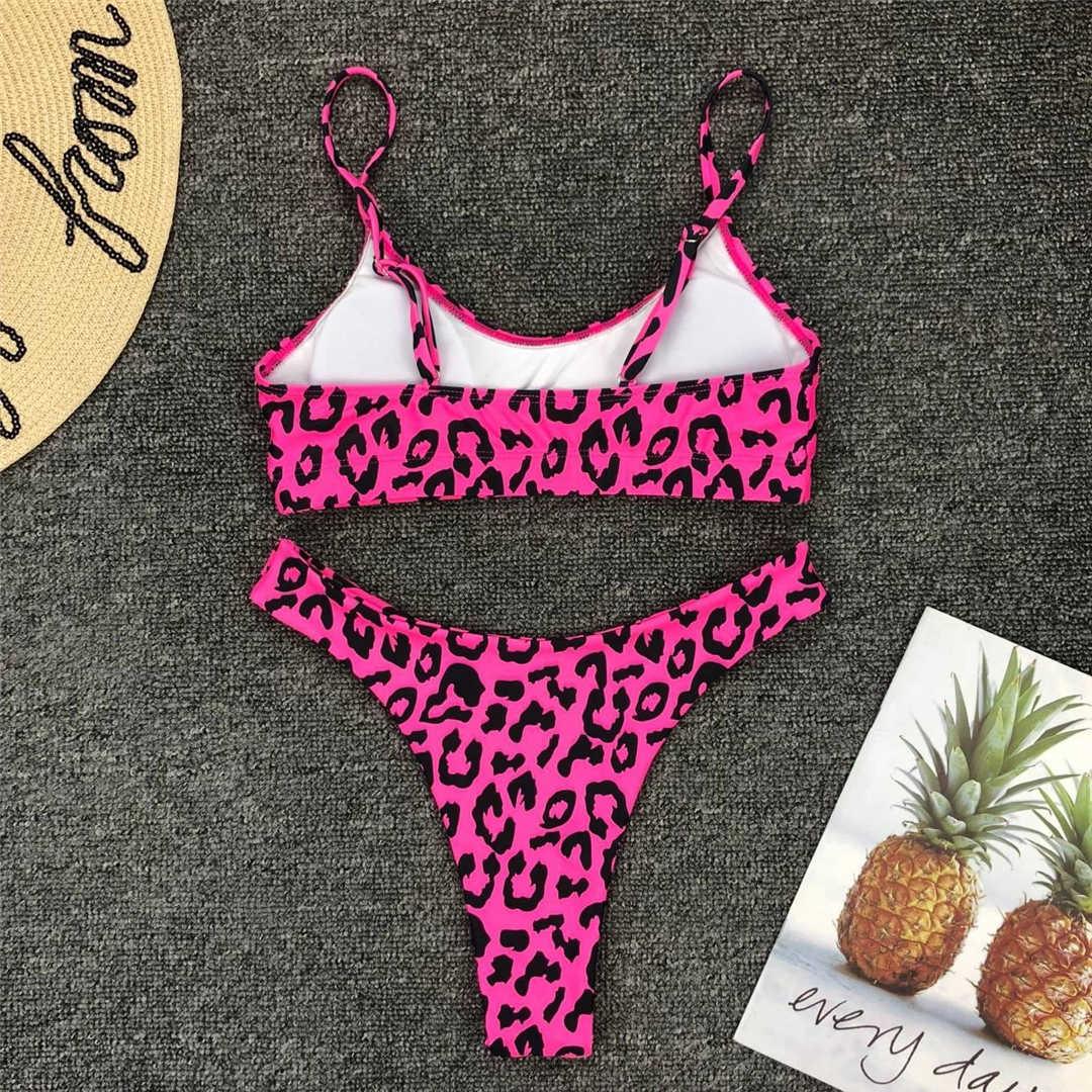 Leopard Bikini Women Swimwear Female Swimsuit Women Two Pieces Scalloped Bikini Set Swimsuits Bathing Suit Two-pieces Bikini Set Bather Bathing Suit