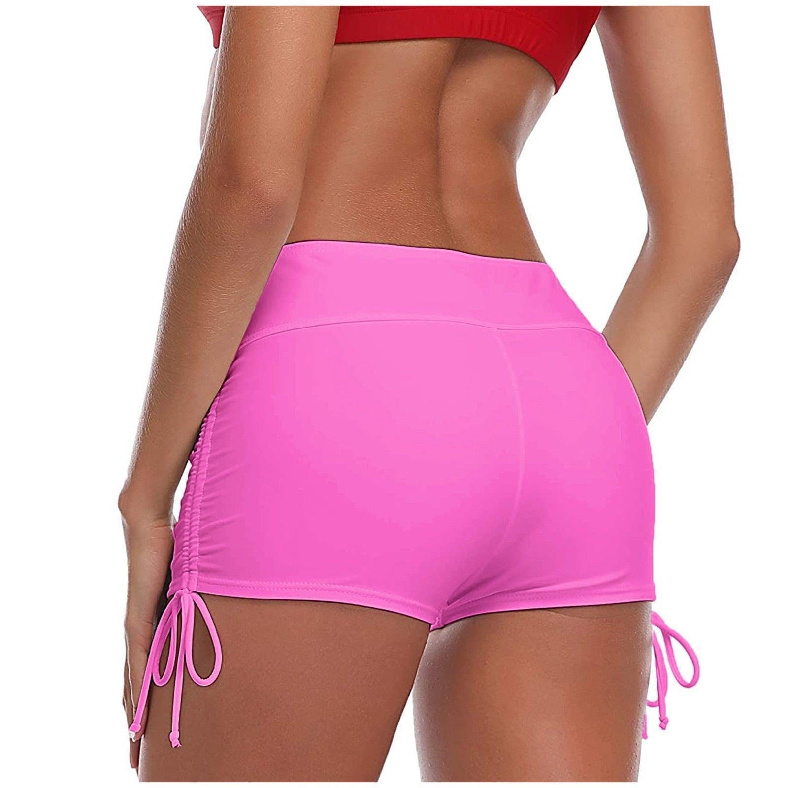High Waist Bikini Bottoms Women's High Waisted Shorts Swim Bottoms Full Coverage Bikini Swimsuit Bottom For Women Swimming Panties Ladies Summer Fashion Solid Bikinis Swim Shorts Bottom Women's Swimsuit