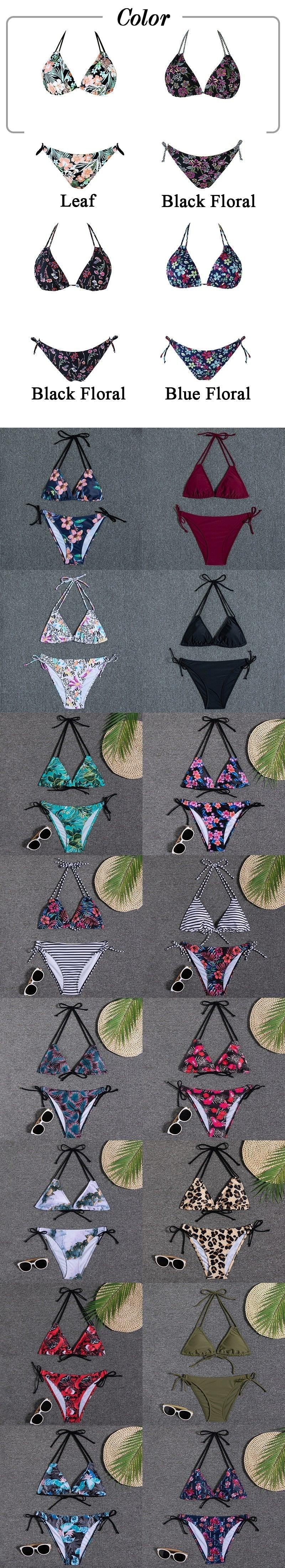 Swimwear Woman Swimsuit Bikini New Push Up Bikini Set Bathing Suit Women's Bikini Swimsuits Floral Printed Bathing Suits For Women 2 Piece Bikini Women Floral Print Beachwear Two Piece Suit