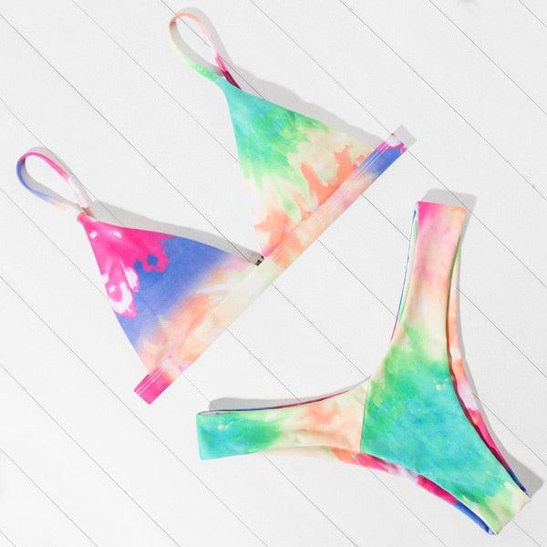 Micro Mini Bikini Swimwear Women Halter Push Up Bikini Set Padded Bra Women's Underwired Triangle Bathing Two Pieces Swimsuit Bikini Set Swimsuit Bandage Swim Suit