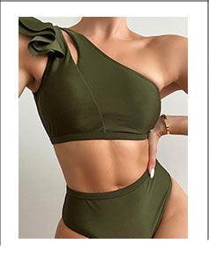 Push Up Women Bikinis Swimwear Women's Bathing Suits Push Up Halter Bandage Bikini Floral Printing Swim Bottoms Two Piece Swimsuits Women Swimsuits Bathing Suit Halter Leaf Print Beach Wear Plus Size