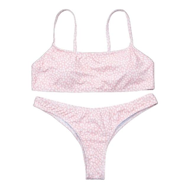 Push Up Bikini Set Swimsuits High Waist Swimwear Women Ribbed Bathing Suits Brazilian Bikinis Swimsuit for Women Bottom Triangle Bikinis Top Bathing Suit