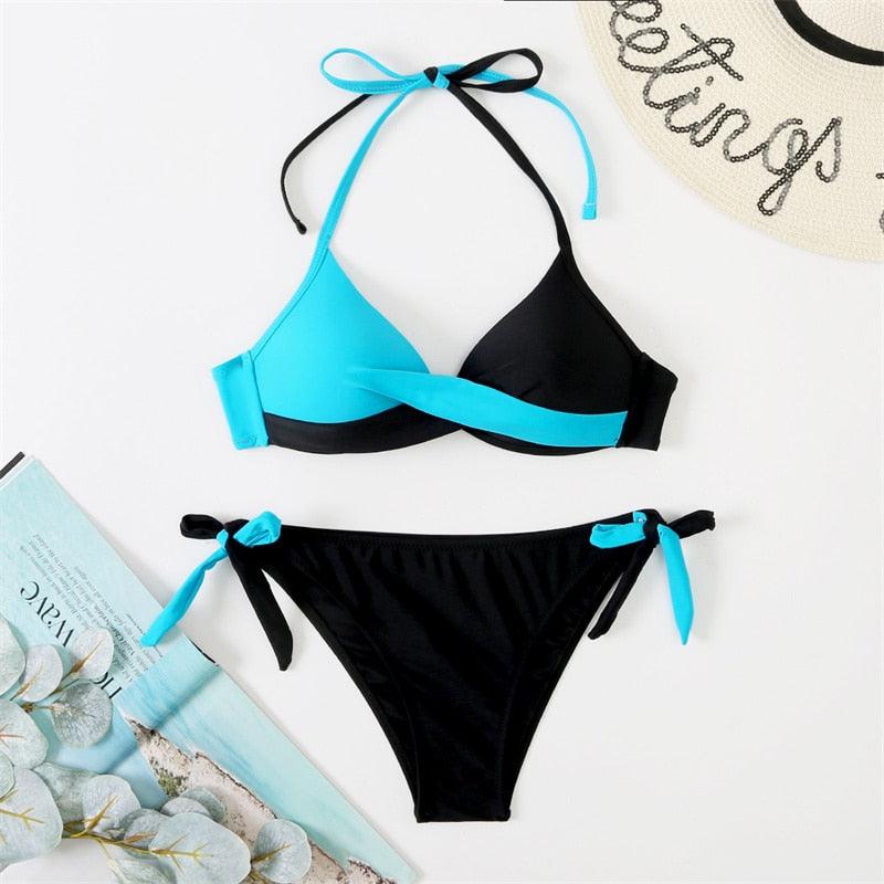Push Up Bikinis 2022 New Swimwear Women's Bikini Swimsuits Floral Printed Bathing Suits for Women 2 Piece Bikini Women Floral Print Bikini Sets Swimsuit Beach Wear Bathing Suit Female Two Pieces