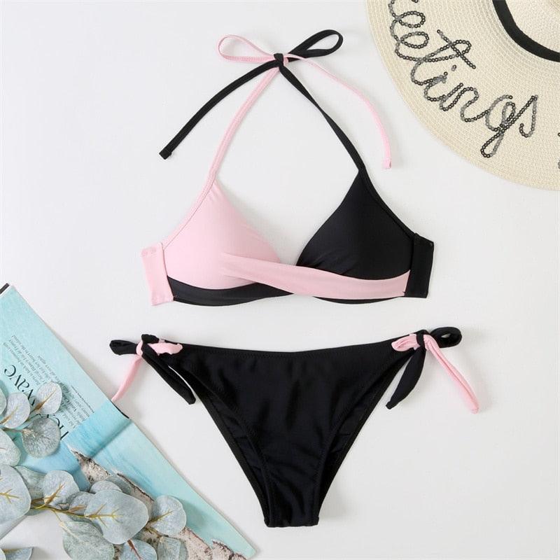Push Up Bikinis 2022 New Swimwear Women's Bikini Swimsuits Floral Printed Bathing Suits for Women 2 Piece Bikini Women Floral Print Bikini Sets Swimsuit Beach Wear Bathing Suit Female Two Pieces