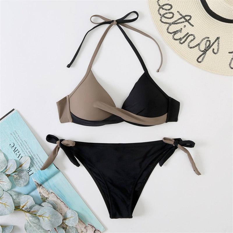Push Up Bikinis 2022 New Swimwear Women's Bikini Swimsuits Floral Printed Bathing Suits for Women 2 Piece Bikini Women Floral Print Bikini Sets Swimsuit Beach Wear Bathing Suit Female Two Pieces