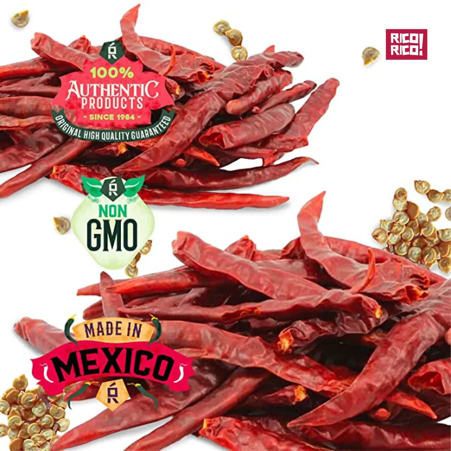 Paquete de 3 Chiles Secos Mexicanos – Chile Ancho, Guajillo y de Árbol