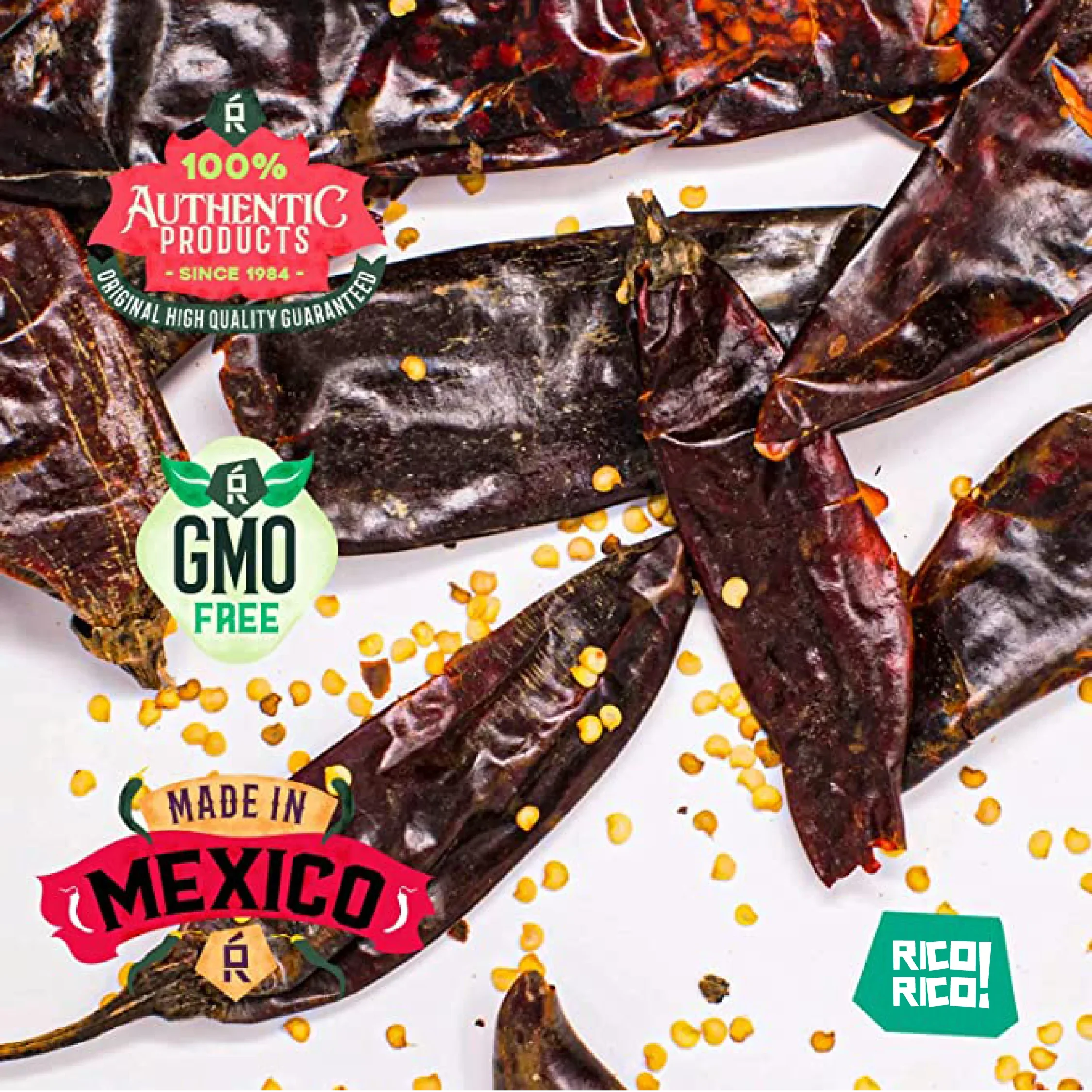 Paquete de 3 Chiles Secos Mexicanos – Chile Ancho, Guajillo y de Árbol