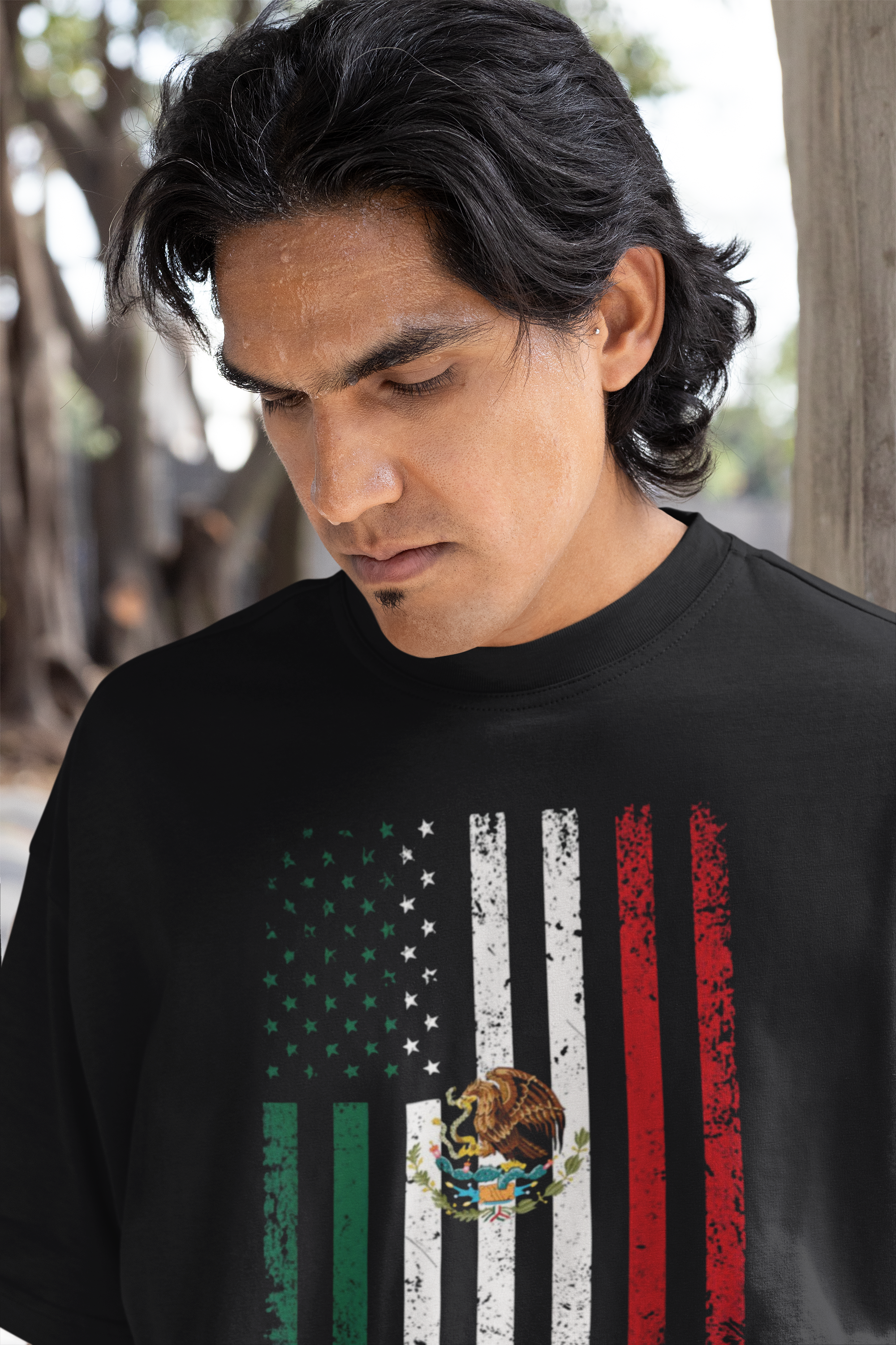 USA + MEXICAN FLAG PRIDE T-Shirt | Independence Day Latino Vibes (Mexico) - July 4th | 2 Colors