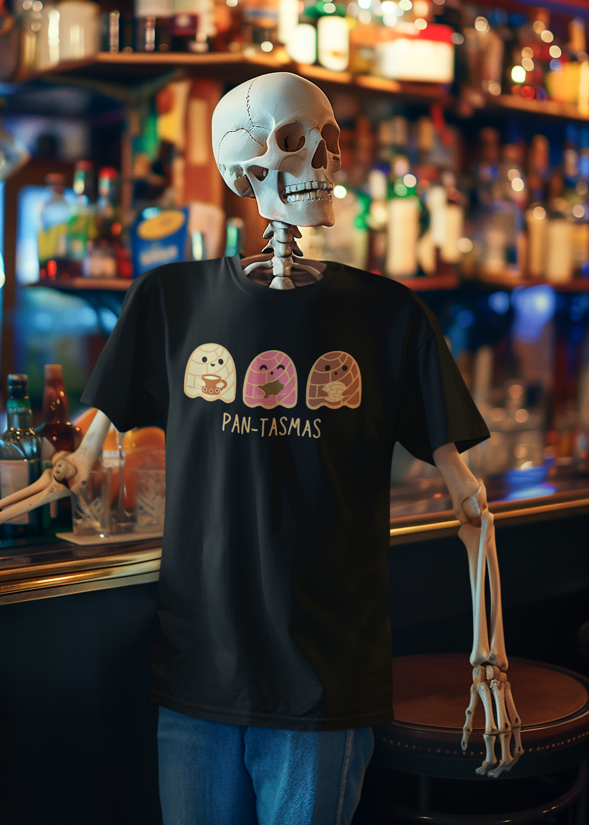 Pantasmas Fantasma Pan Dulce Conchas Camiseta | Halloween, Abucheo, Disfraz de terror espeluznante latino | Unisex - 3 colores