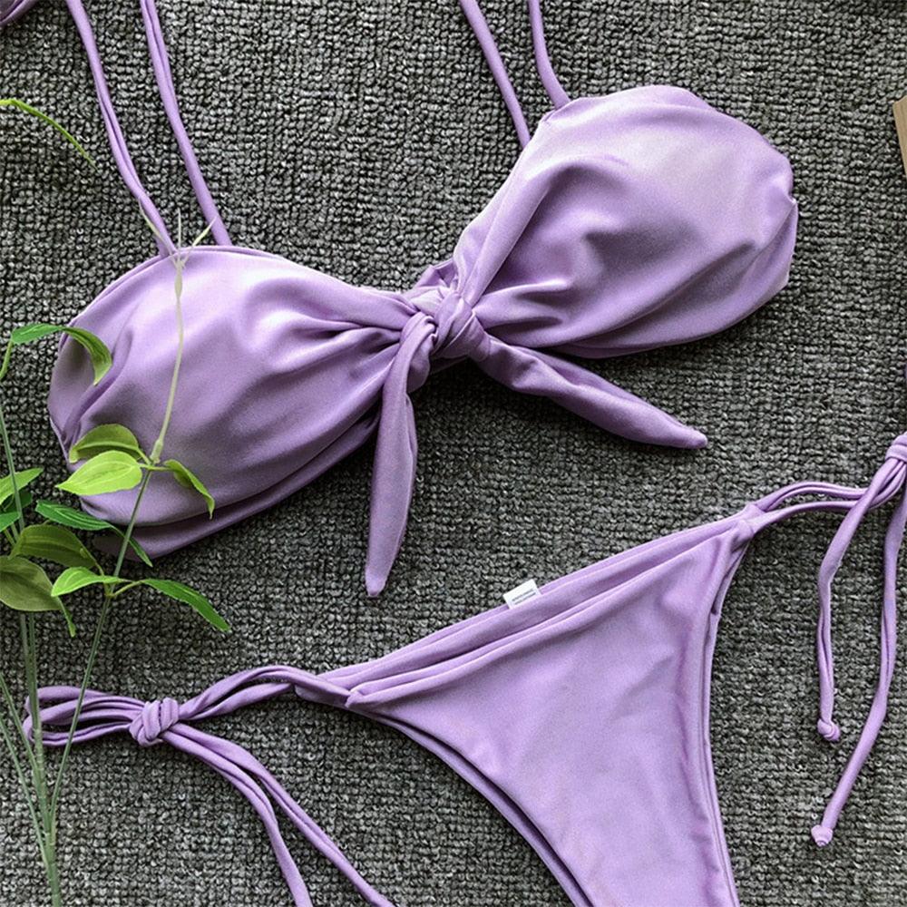 Summer Cute Vintage Women's Swimsuit Bikini Split Swimwear Women's Swimwear Women's 2-piece Beachwear Loose Bikini Fashion Retro Bikini Fashion Beachwear Summer Spa Beach Surf Sport