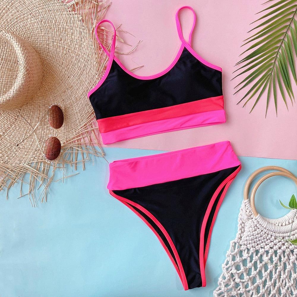 Summer Cute Vintage Women's Swimsuit Bikini Split Swimwear Women's Swimwear Women's 2-piece Beachwear Loose Bikini Fashion Retro Bikini Fashion Beachwear Summer Spa Beach Surf Sport