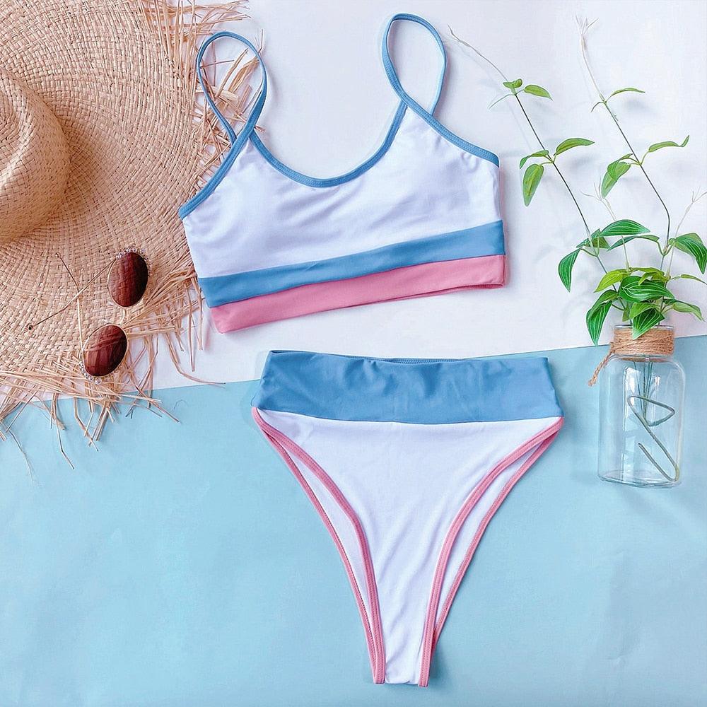 Summer Cute Vintage Women's Swimsuit Bikini Split Swimwear Women's Swimwear Women's 2-piece Beachwear Loose Bikini Fashion Retro Bikini Fashion Beachwear Summer Spa Beach Surf Sport