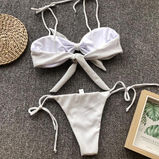 Summer Cute Vintage Women's Swimsuit Bikini Split Swimwear Women's Swimwear Women's 2-piece Beachwear Loose Bikini Fashion Retro Bikini Fashion Beachwear Summer Spa Beach Surf Sport