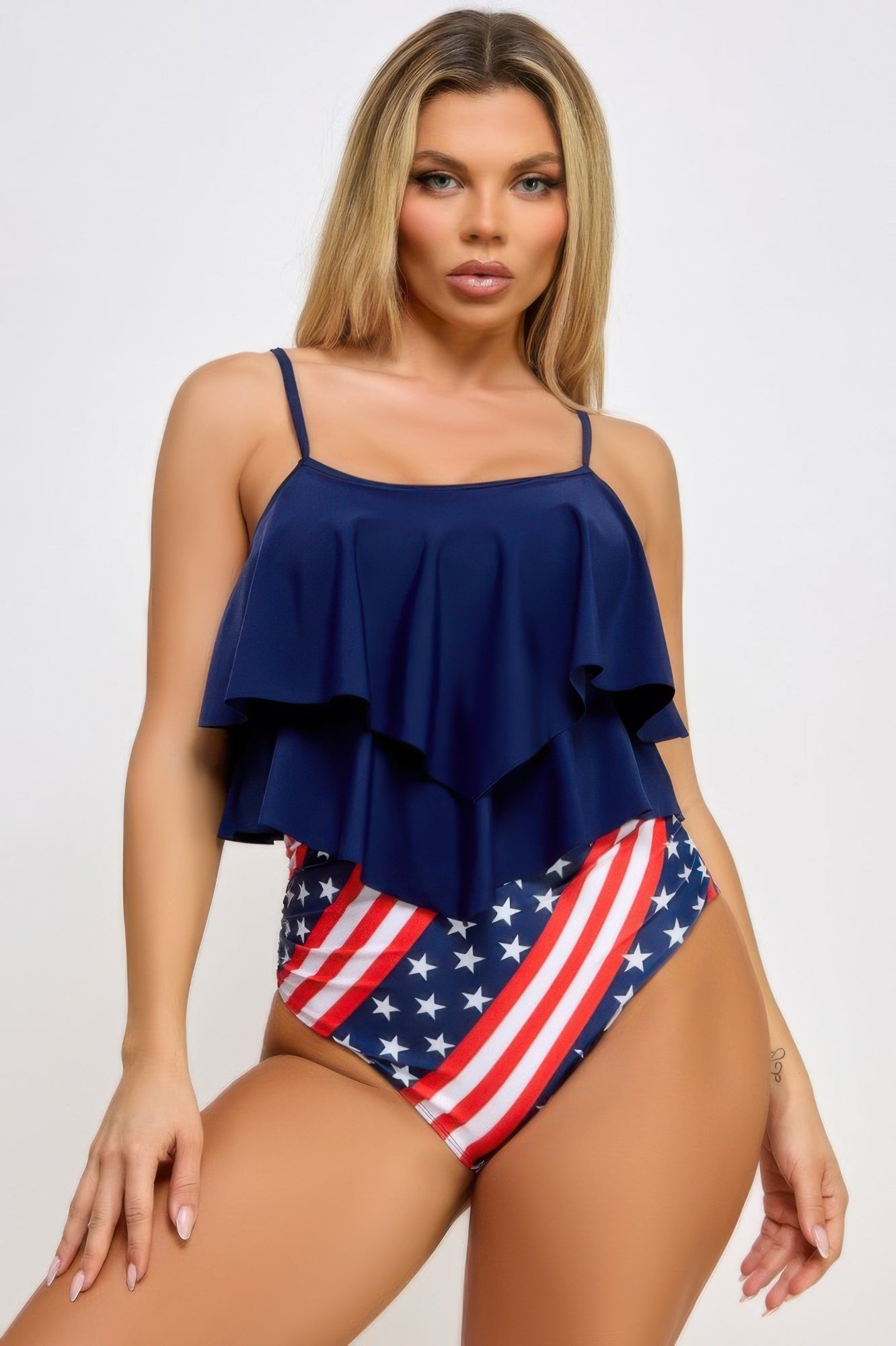 Women's Swimmers Swimwear with Flowy Ruffle Design