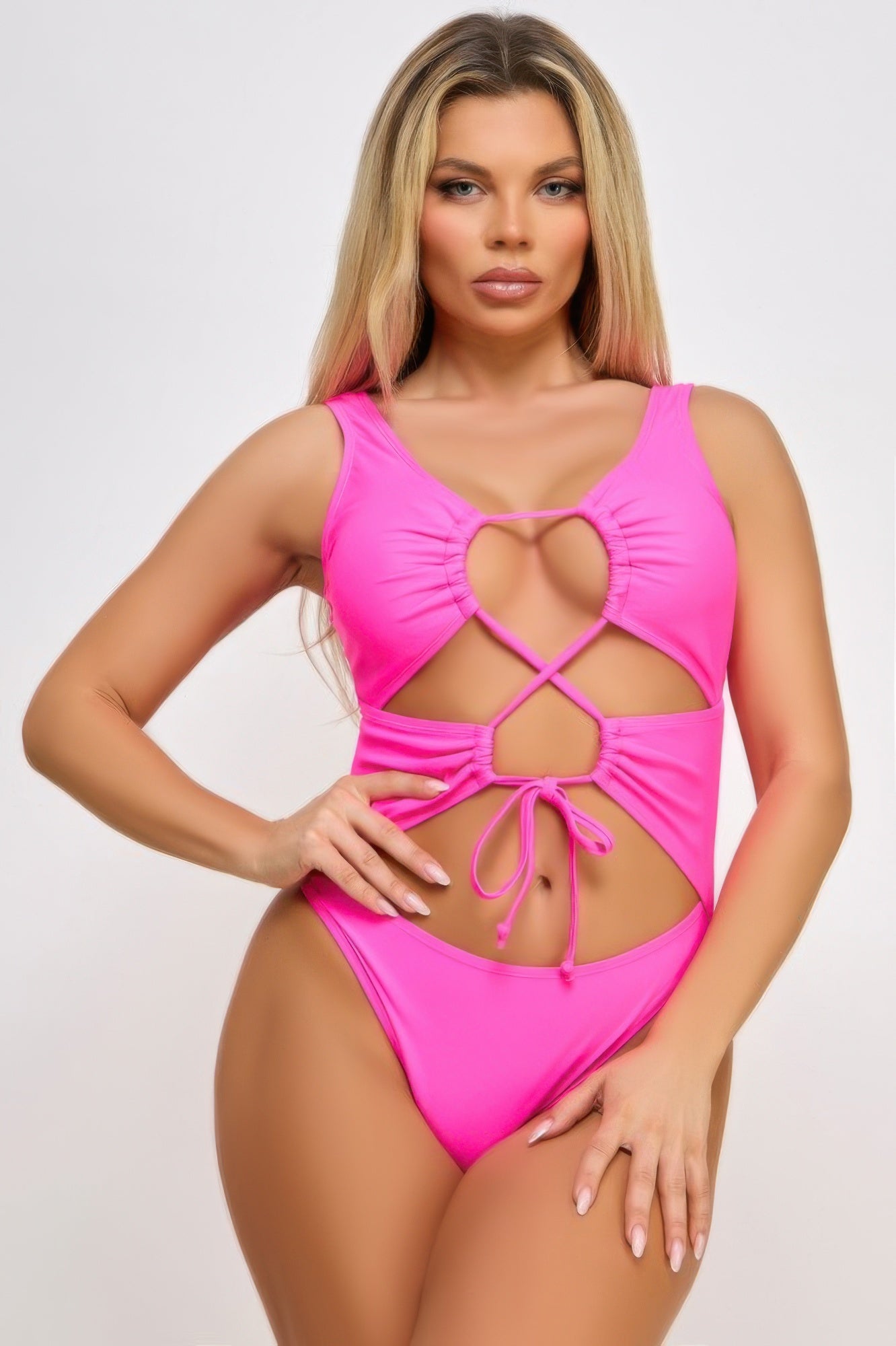 Elegant Cut-Out Women's Swimmers Swimwear