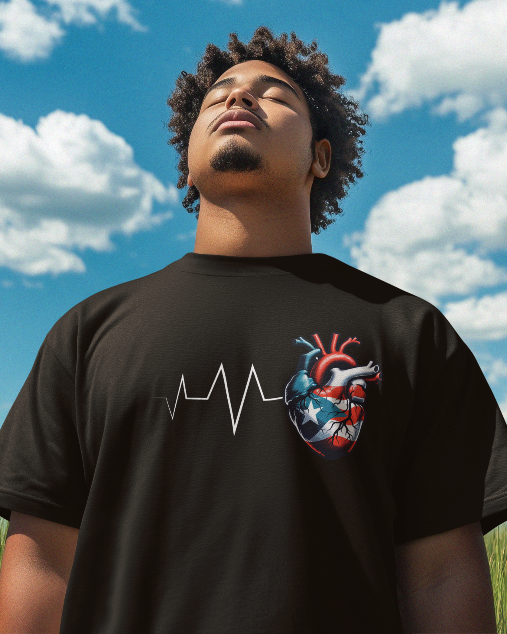 Camiseta de Puerto Rico Siempre en Mi Corazón | PR Boricua Latido Corazón | Camisetas Virales Divertidas Orgullo Latino