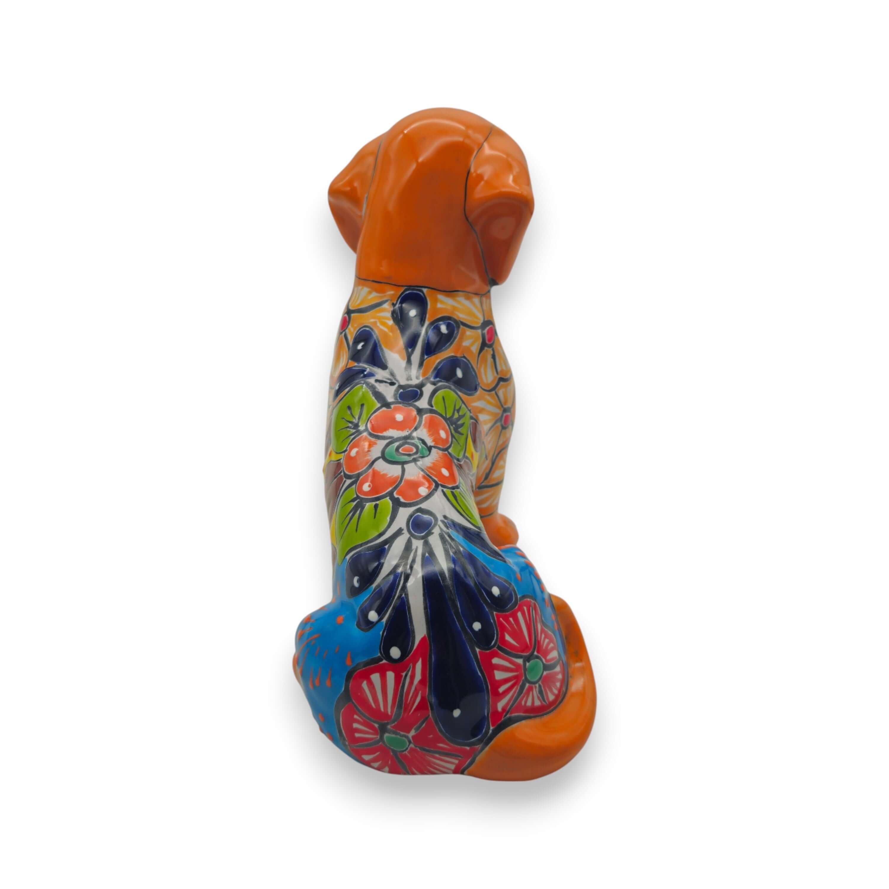 Dachshund de Talavera colorido | Figura de perro de cerámica mexicana