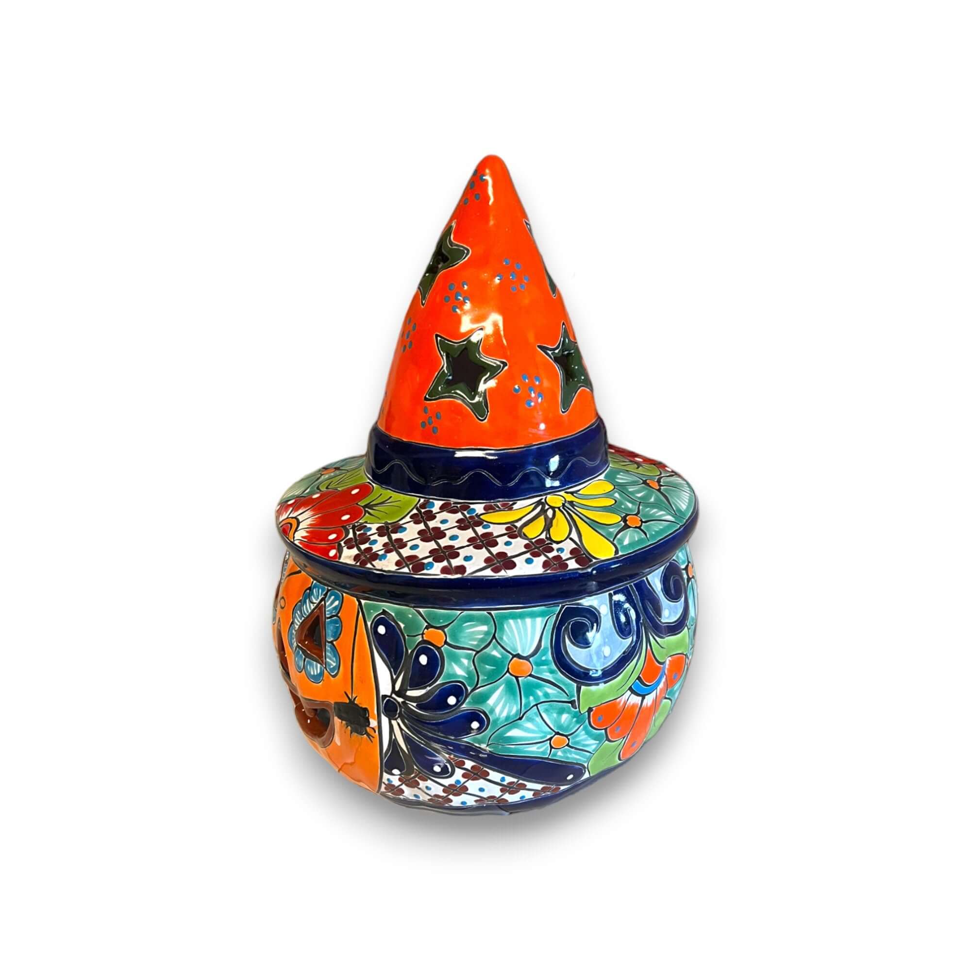 Calabaza de Talavera | Calabaza Mexicana con Sombrero de Bruja