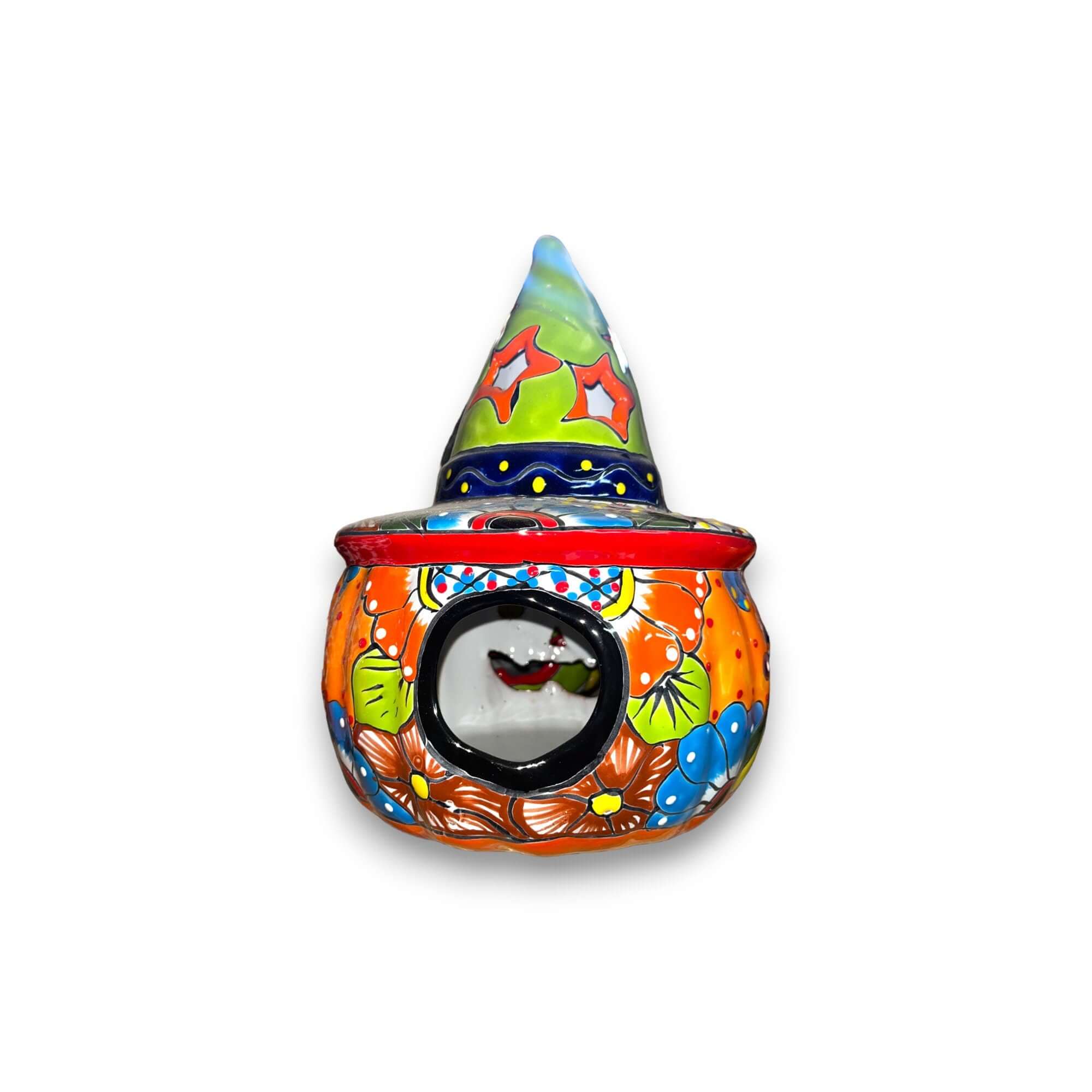 Calabaza de Talavera | Calabaza Mexicana con Sombrero de Bruja