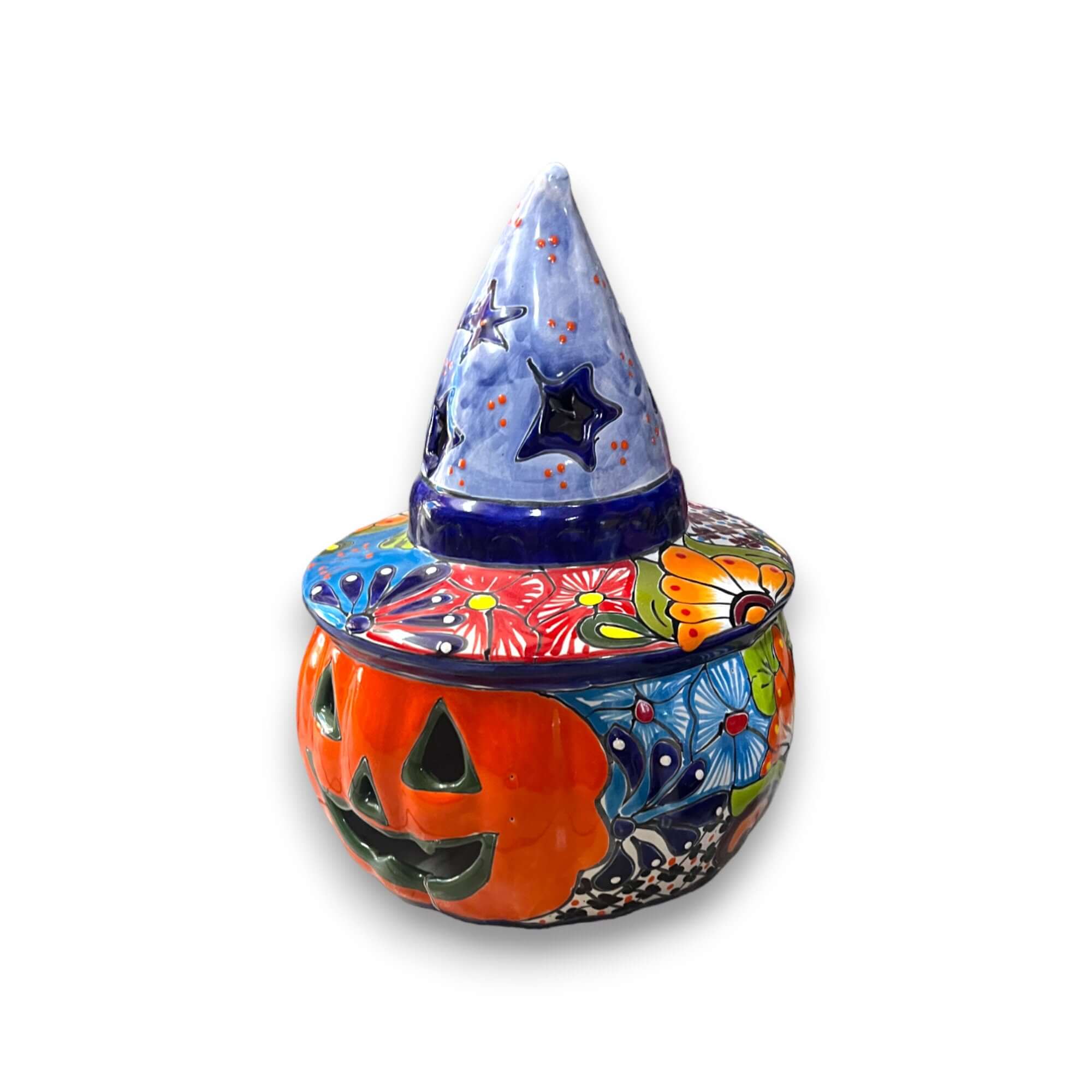 Calabaza de Talavera | Calabaza Mexicana con Sombrero de Bruja