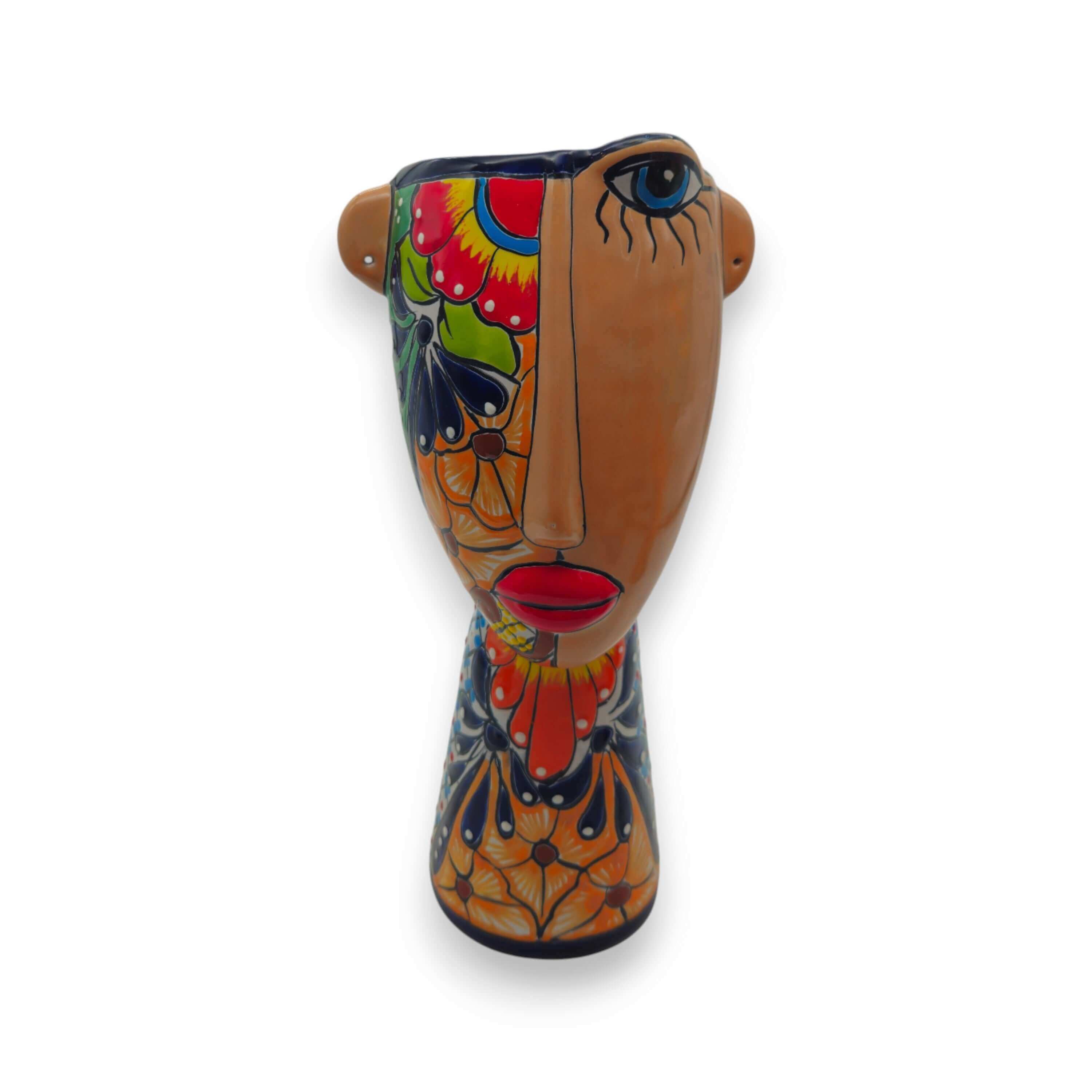 Maceta Dama Talavera | Artesanía Mexicana Hecha a Mano